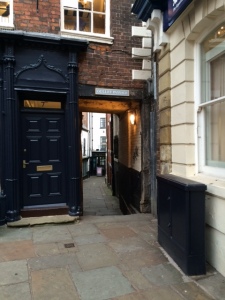 One of many old narrow passageways throughout the town 